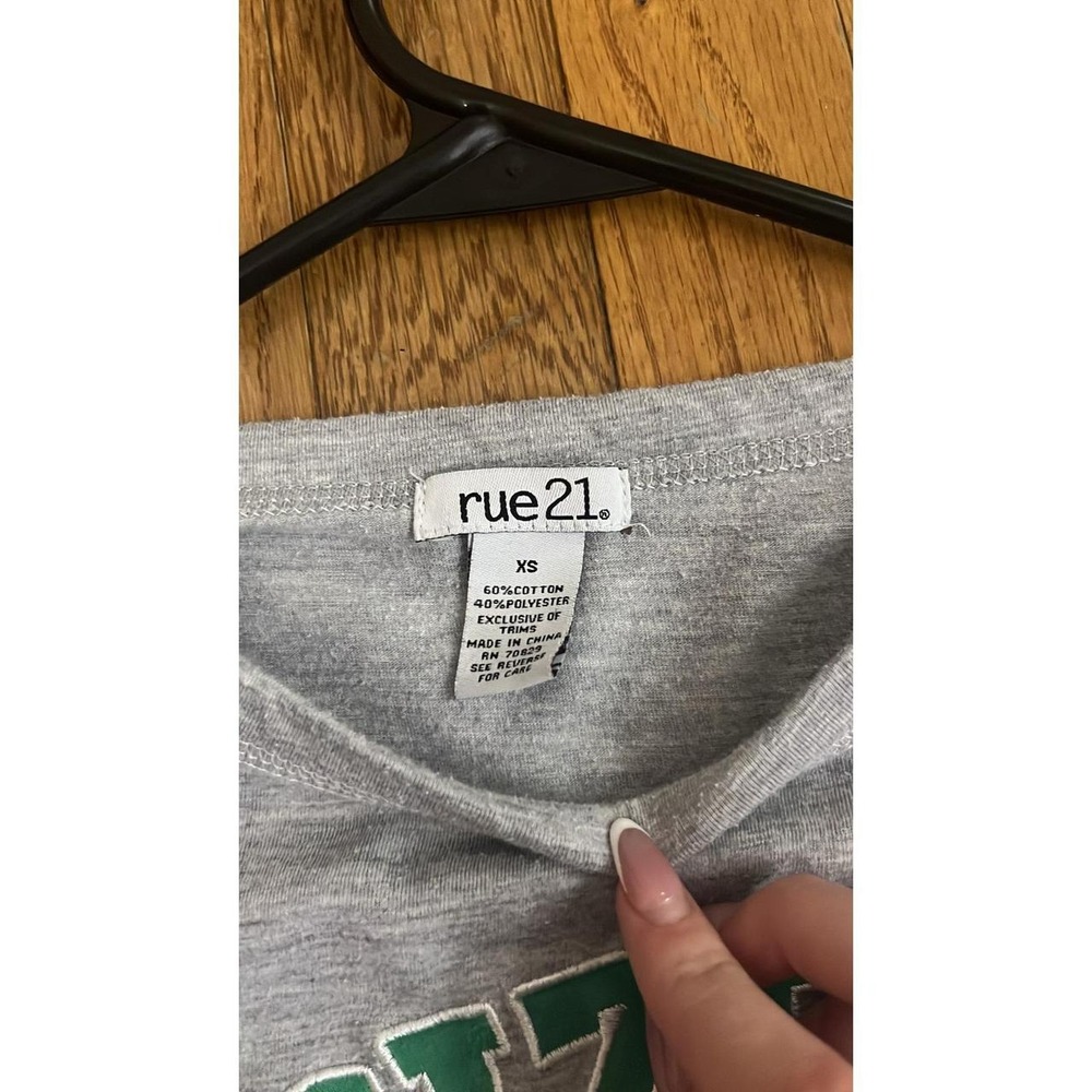 Rue21 Womens Arizona Southwest Prestige Graphic Crop Baby Tee Grey Green XS - Picture 3 of 3